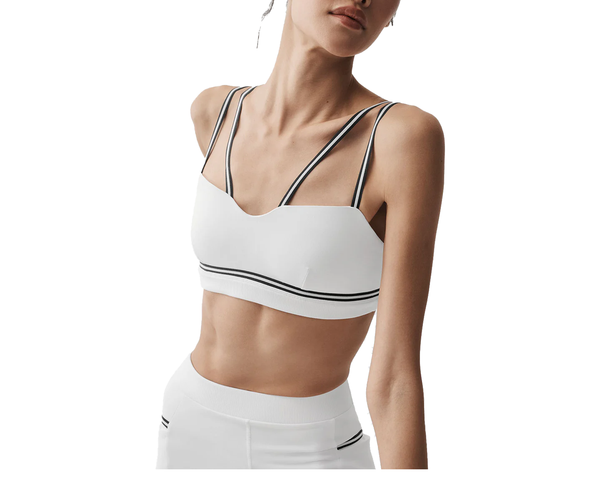 alo Women's Airbrush Fast Track Bra White/Black – hepsikanadadan
