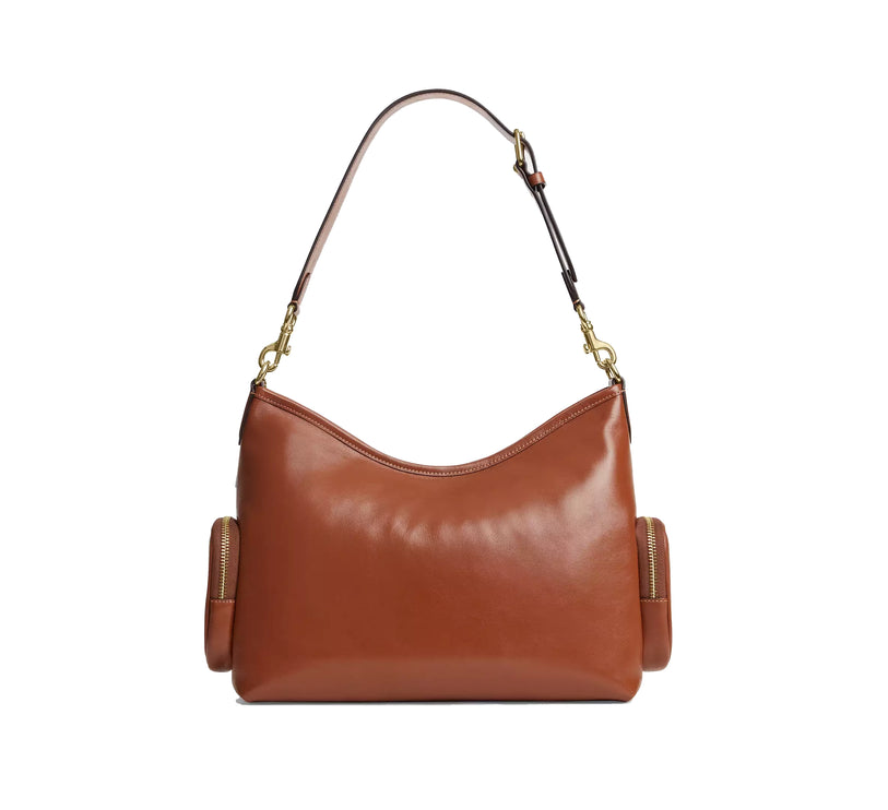 Coach Women's Laurel Shoulder Bag With Pockets Gold/Cinnamon