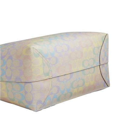 Coach Women's City Tote Bag In Rainbow Signature Canvas Silver