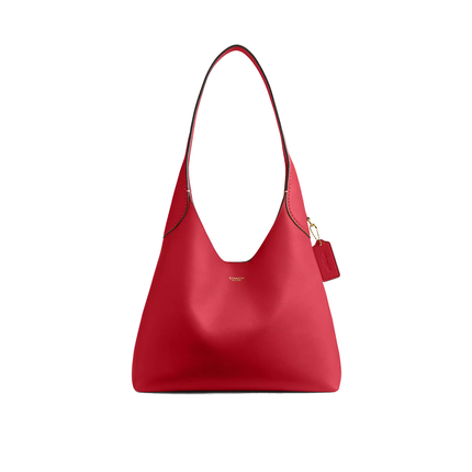 Coach Women's Brooklyn Shoulder Bag 28 Brass/Scarlet