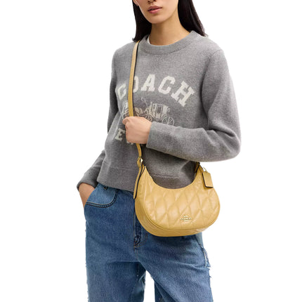 Coach Women's Emily Shoulder Bag With Quilting Gold/Soft Yellow