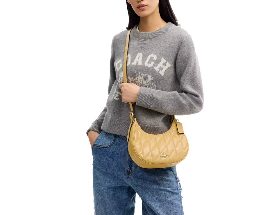 Coach Women's Emily Shoulder Bag With Quilting Gold/Soft Yellow