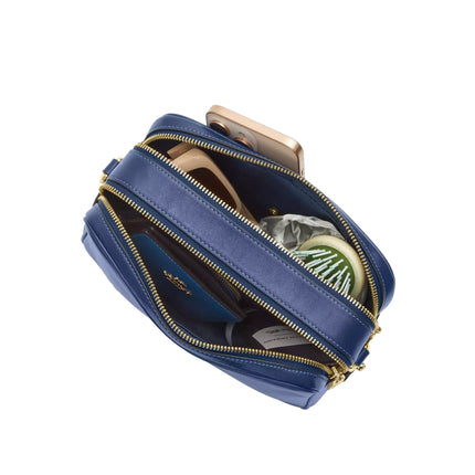 Coach Women's Carey Crossbody Bag Gold/Deep Blue