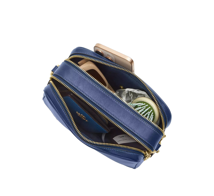 Coach Women's Carey Crossbody Bag Gold/Deep Blue