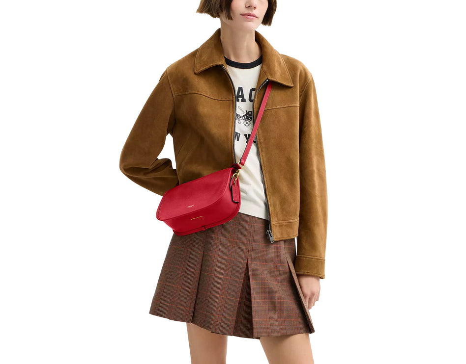 Coach Women's Waverly Bag Brass/Scarlet