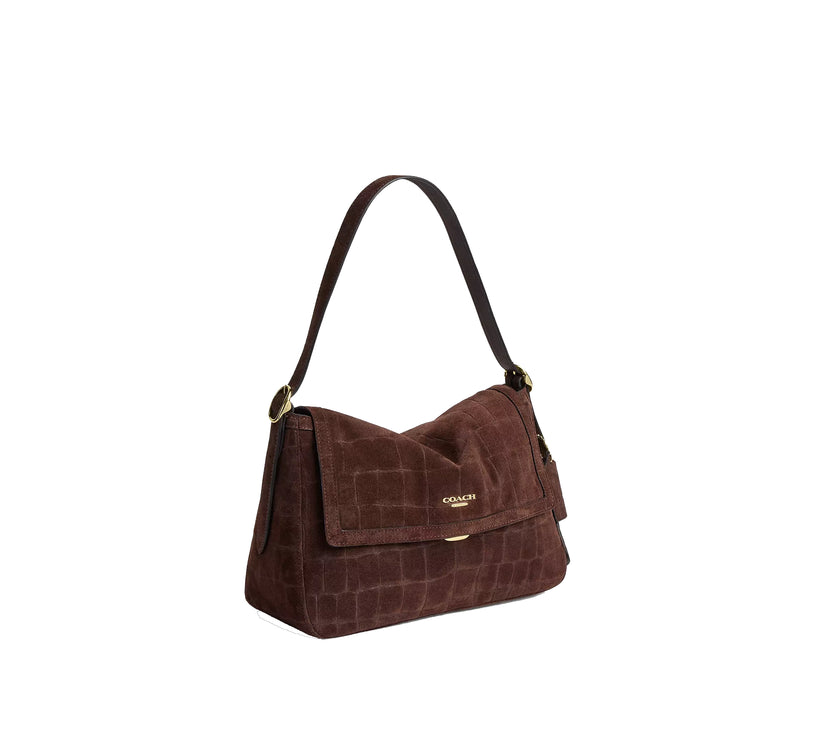 Coach Women's Etta Flap Shoulder Bag Gold/Maple