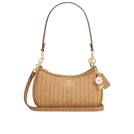 Coach Women's Teri Mini Crossbody Bag Straw/Gold/Toast