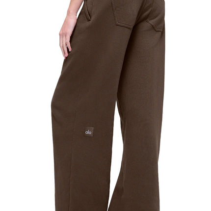 alo Women's Serenity Wide Leg Sweatpant Espresso