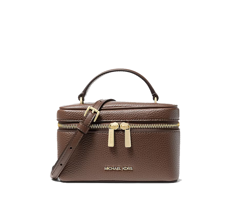 Michael Kors Women's Vivi Small Vanity Crossbody Bag Nutmeg
