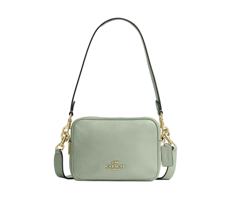Coach Women's Mini Carey Crossbody Bag Gold/Light Pistachio