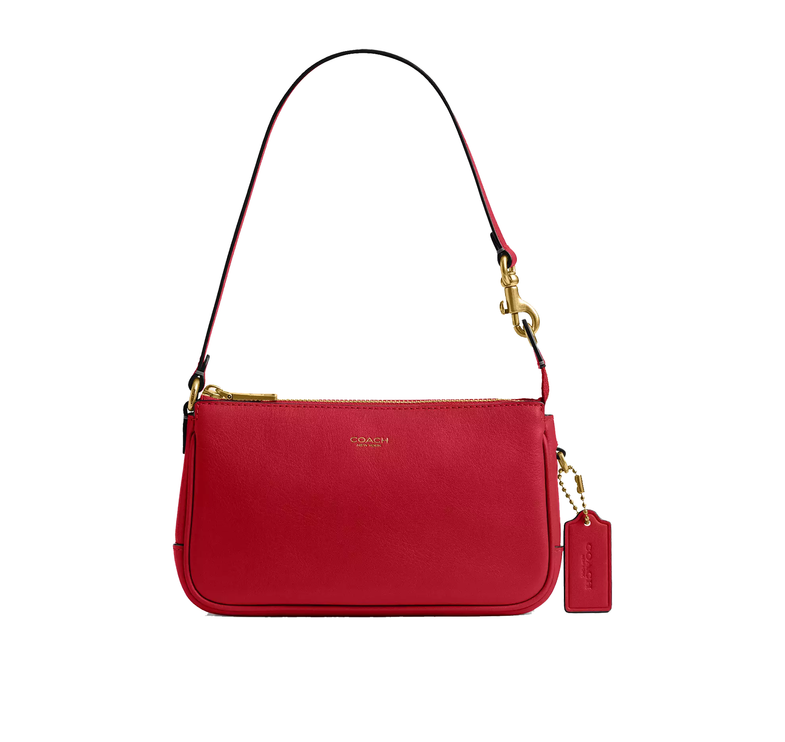 Coach Women's Plaza Bag 18 Brass/Scarlet