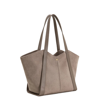 JW PEI Women's Kiana Large Capacity Faux Suede Tote Bag - Taupe