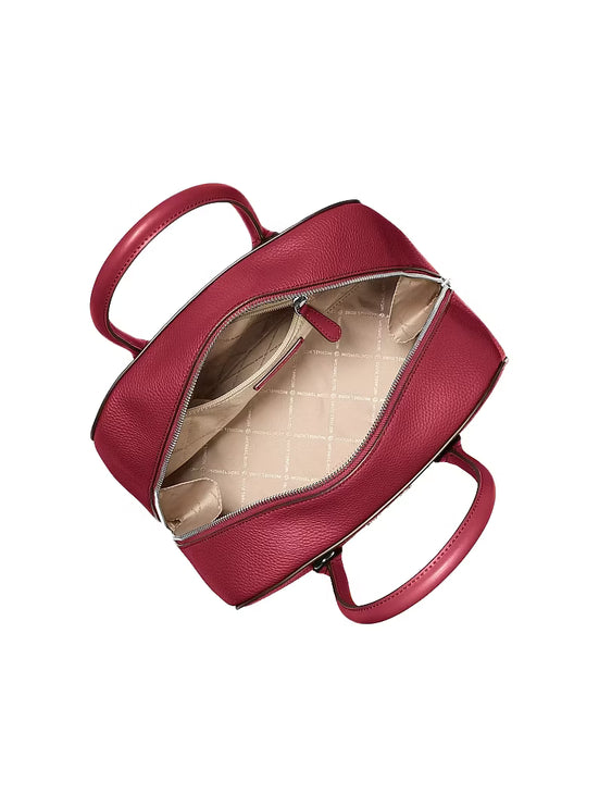 Michael Kors Women's Ashton Medium Satchel Bag Maroon
