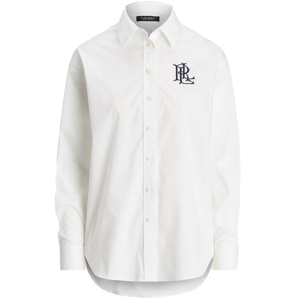 Polo Ralph Lauren Women's Relaxed Fit Stretch Cotton Shirt White