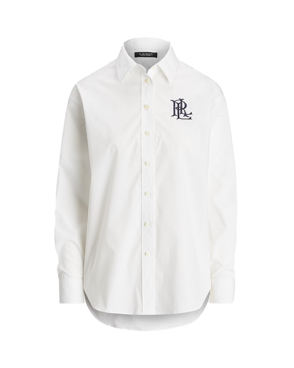 Polo Ralph Lauren Women's Relaxed Fit Stretch Cotton Shirt White