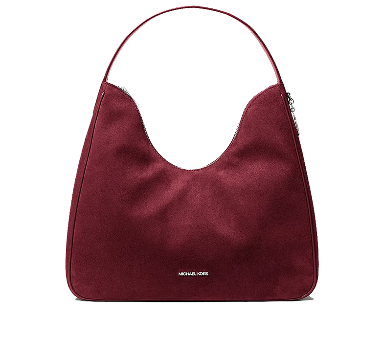 Michael Kors Women's Nayla Medium Fringed Hobo Shoulder Bag Maroon