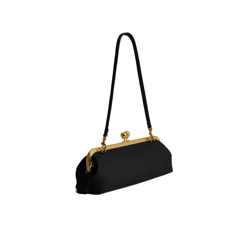 Coach Women's Kisslock Frame Bag 30 Brass/Black
