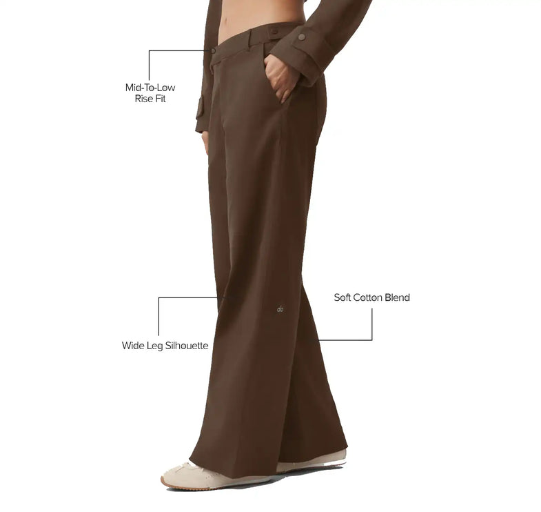 alo Women's High Road Straight Leg Pant Espresso