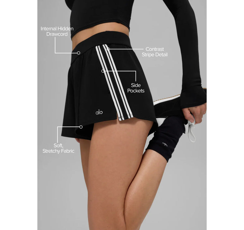 alo Women's Track Star Short Black