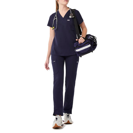 FIGS Women's Catarina One Pocket Scrub Top Navy