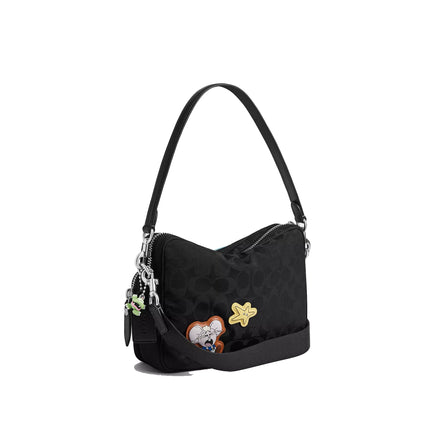 Coach Unisex Coach x Brain Dead Dakota Crossbody Bag In Signature Nylon With Patches Black