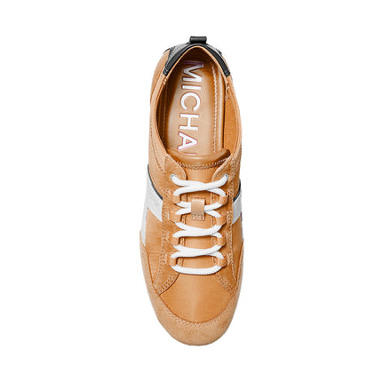 Michael Kors Women's Keely Leather Trainer Peanut