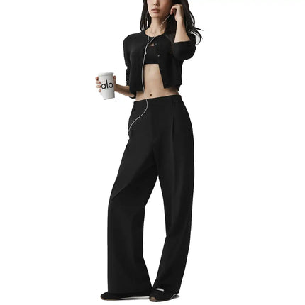 alo Women's High-Waist Pursuit Trouser (Regular) Black