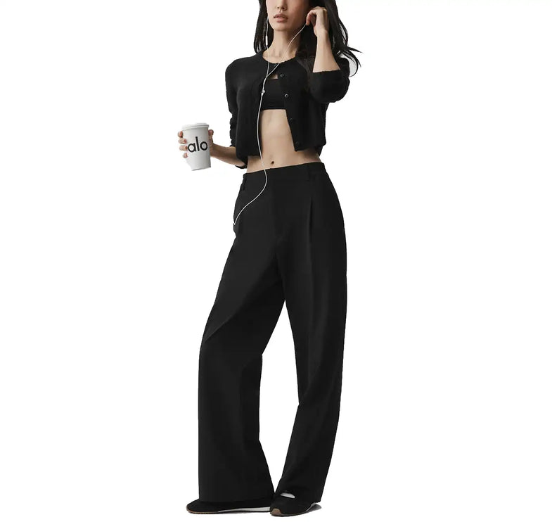 alo Women's High-Waist Pursuit Trouser (Regular) Black