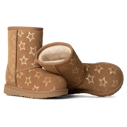 UGG Toddlers Classic II Iridescent Stars Chestnut/Gold Iridescent - Hemen Kargoda