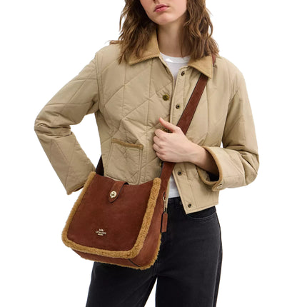 Coach Women's Hadley Convertible Crossbody Bag Gold/Vintage Brown Multi