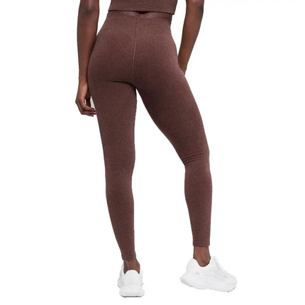 alo Women's Seamless High-Waist Two Tone Rib Legging Brownstone Heather