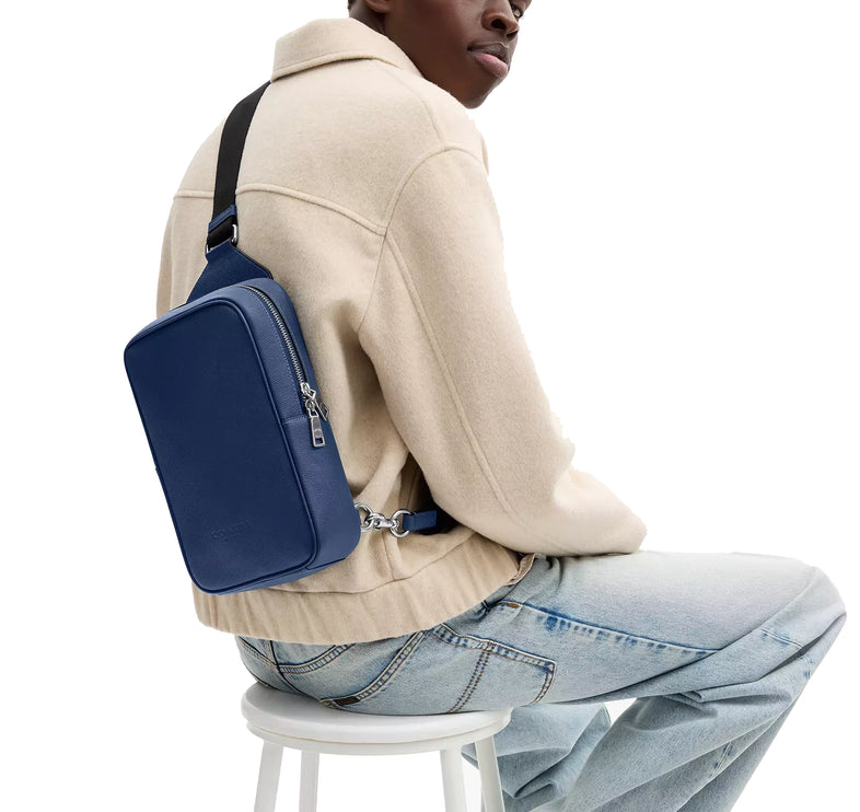 Coach Unisex Ray Pack 17 Silver/Deep Blue