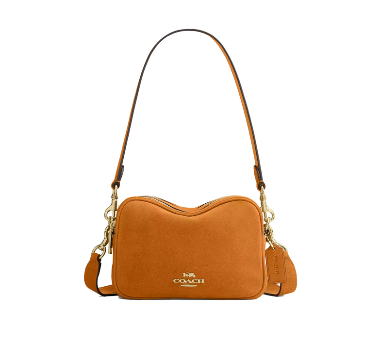 Coach Women's Mini Carey Crossbody Bag Gold/Marigold