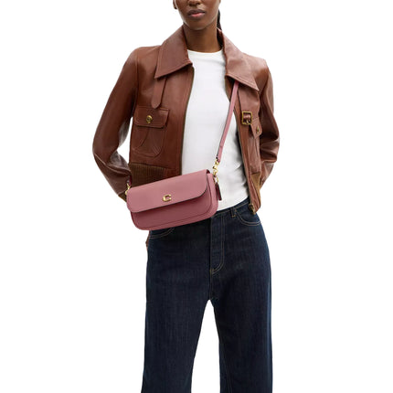Coach Women's Brook Flap Chain Bag Brass/Peony