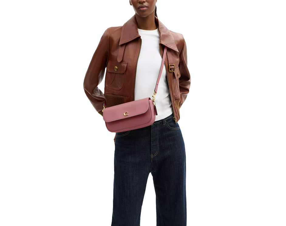 Coach Women's Brook Flap Chain Bag Brass/Peony
