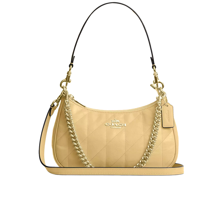 Coach Women's Teri Shoulder Bag With Quilting Gold/Soft Yellow