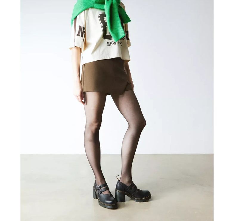 Dr. Martens Women's Eviee Sendal Leather Heeled Shoes Black