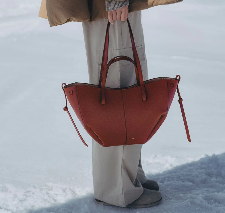 Polène Women's Cyme Mini Edition Textured Red Clay