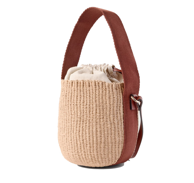 Chloé Women's Small Horse Medal Woody Basket Natural/Brown