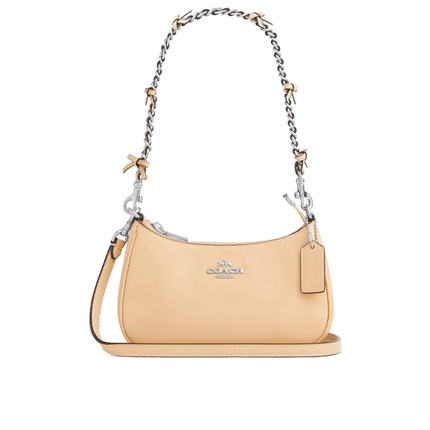 Coach Women's  Teri Mini Crossbody Bag With Bows Silver/Light Sand