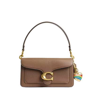 Coach Women's Heart Bag Charm Brass/Multi