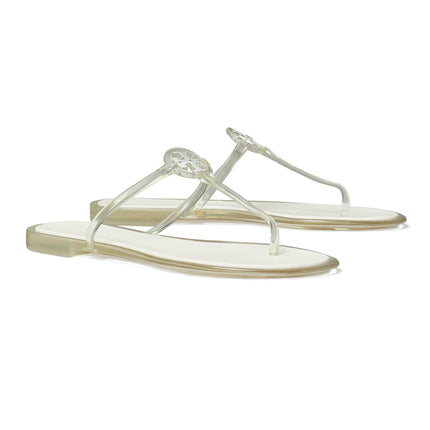 Tory Burch Women's Mini Miller Jelly Sandal Clear/Silver