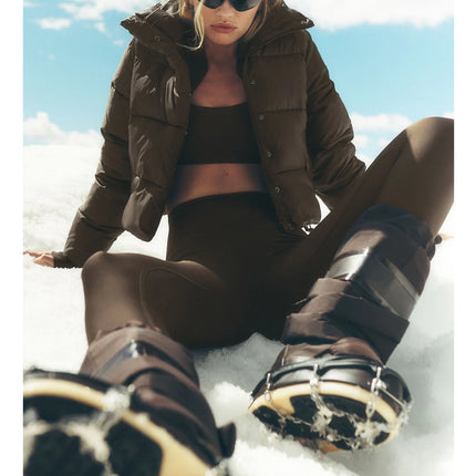 alo Women's Gold Rush Puffer Espresso
