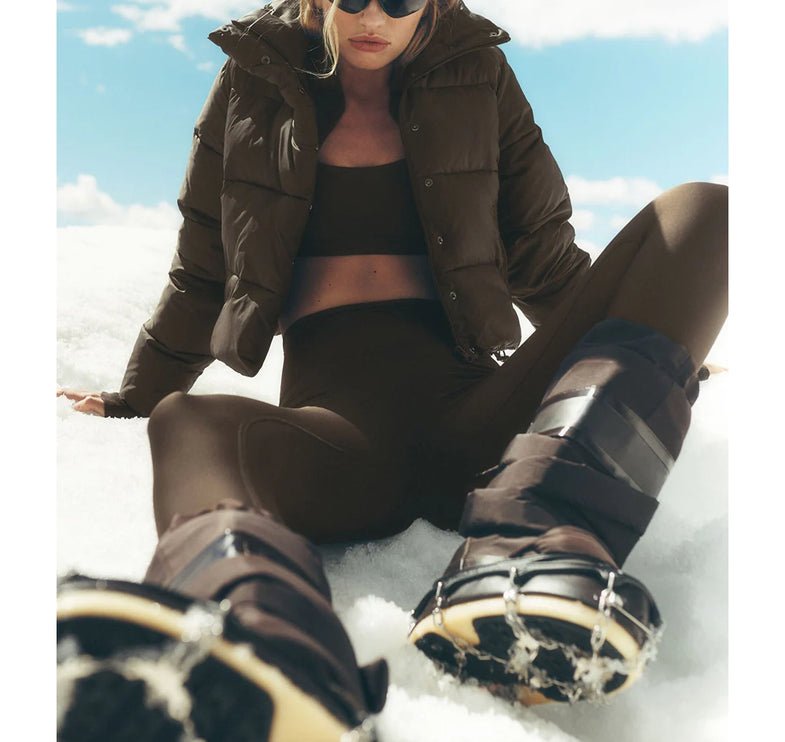 alo Women's Gold Rush Puffer Espresso