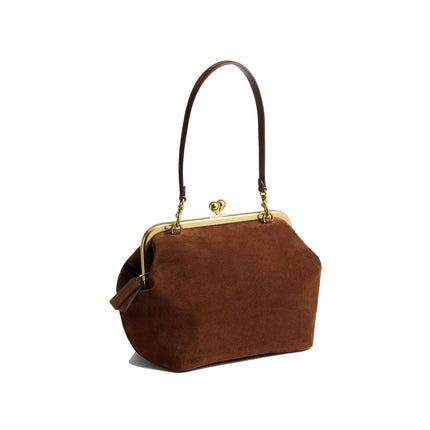 Coach Women's Kisslock Frame Bag 27 Brass/Warm Brown