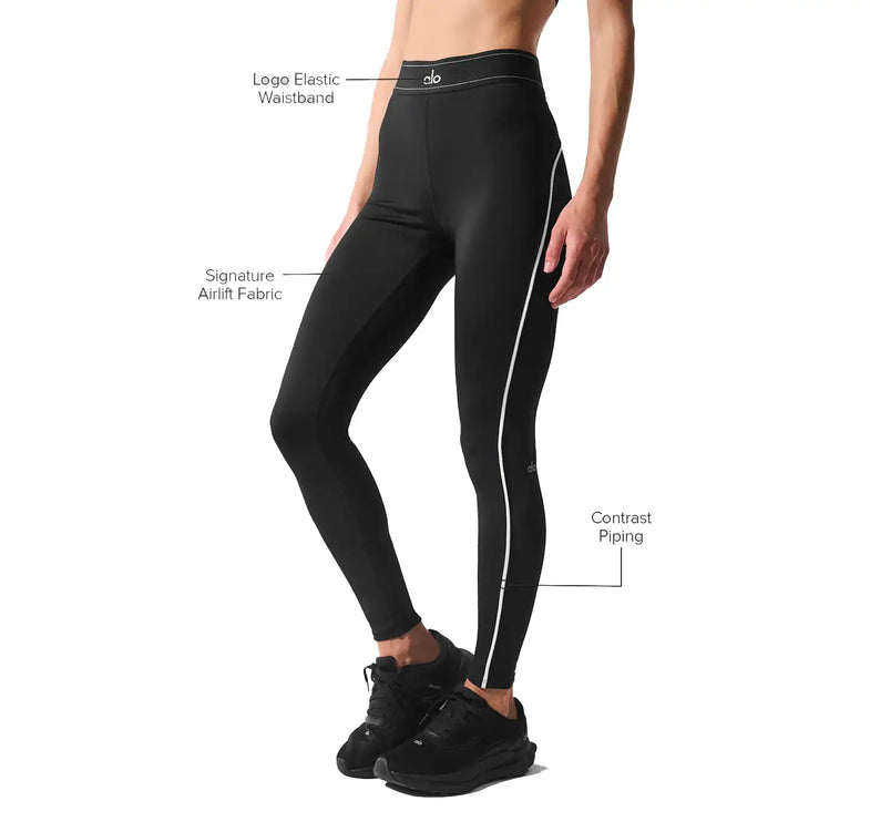 alo Women's Airlift High-Waist Suit Up Legging Black/White