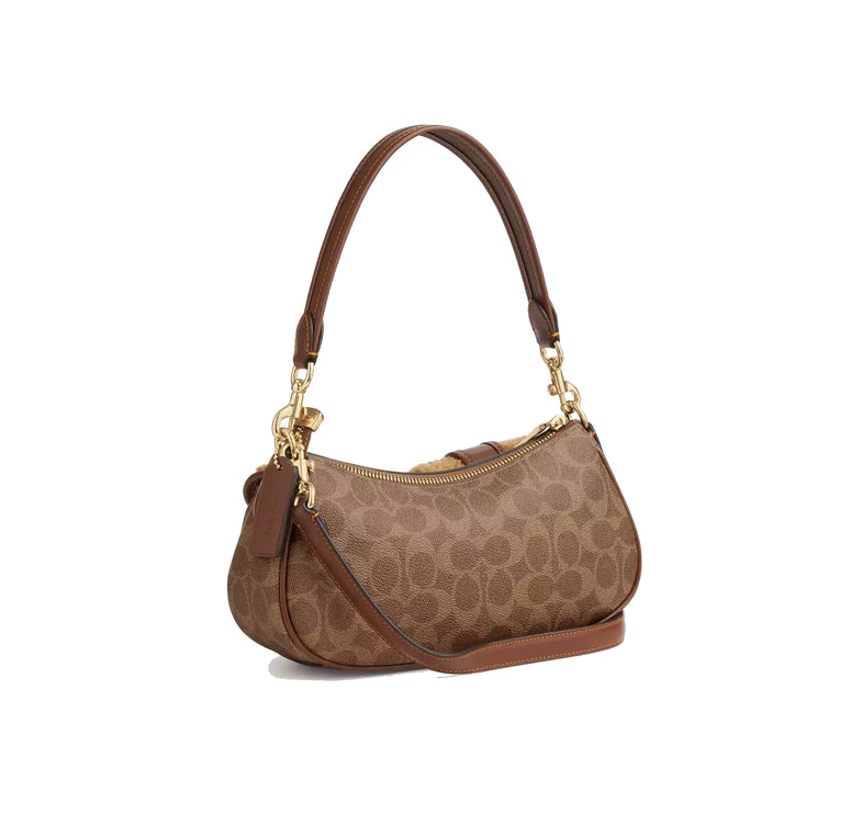 Coach Women's Ashton Bag With Signature Canvas Gold/Tan/Vintage Brown
