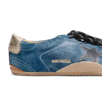 Golden Goose Women's True Star in Teal Suede with Black Star and Cream