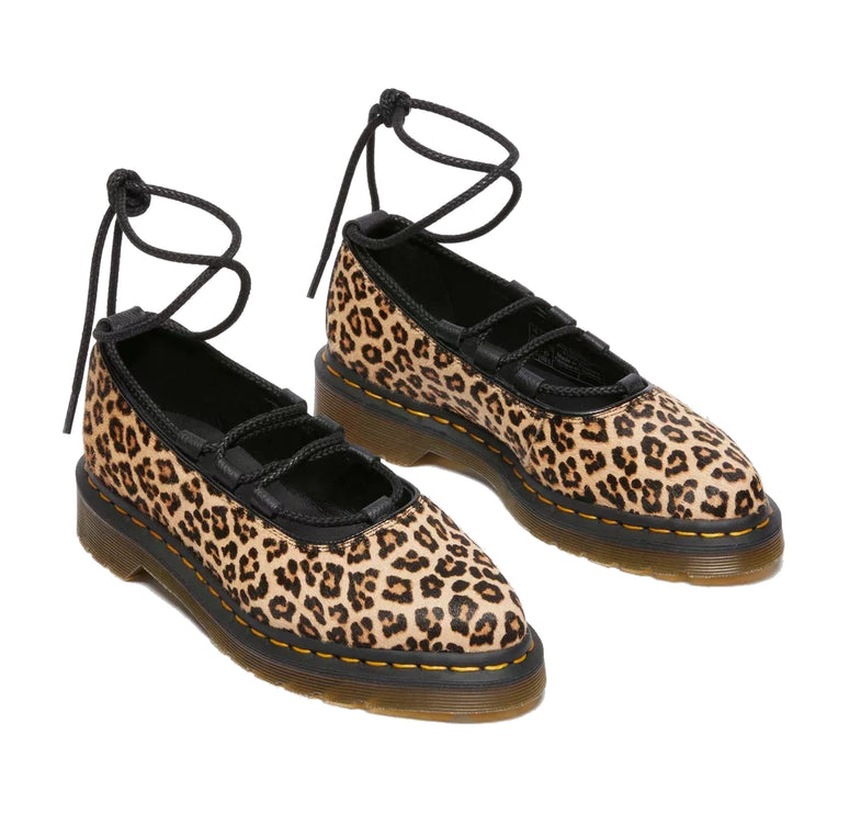 Dr. Martens Women's Elphie II Leopard Ballet Flats Light Tan