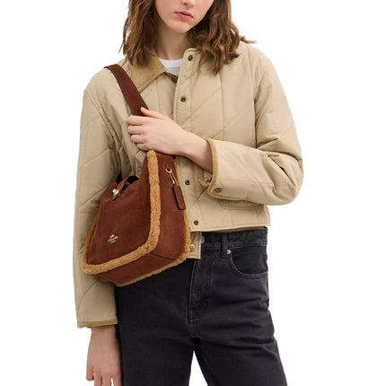 Coach Women's Hadley Convertible Crossbody Bag Gold/Vintage Brown Multi